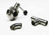 Straight Cross Stainless Steel Buttweld Fittings Elbow Valves Clamp For Biotechnology
